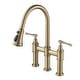 preview thumbnail 37 of 66, Kraus Allyn Traditional 3-Function Bridge Pulldown Kitchen Faucet