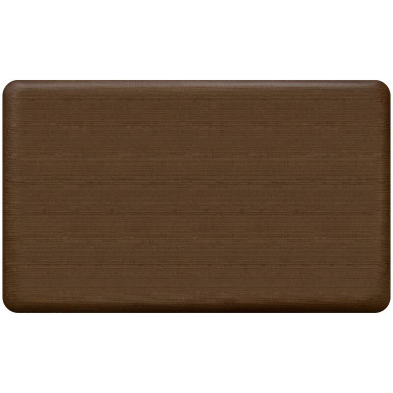 Designer Comfort Grasscloth Anti-fatigue Kitchen Mat - 1'6" x 2'6" - Java