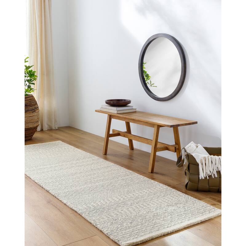 Livabliss Maroc Bohemian Tribal Hand Tufted Area Rug - 6' x 9' Oval - Khaki