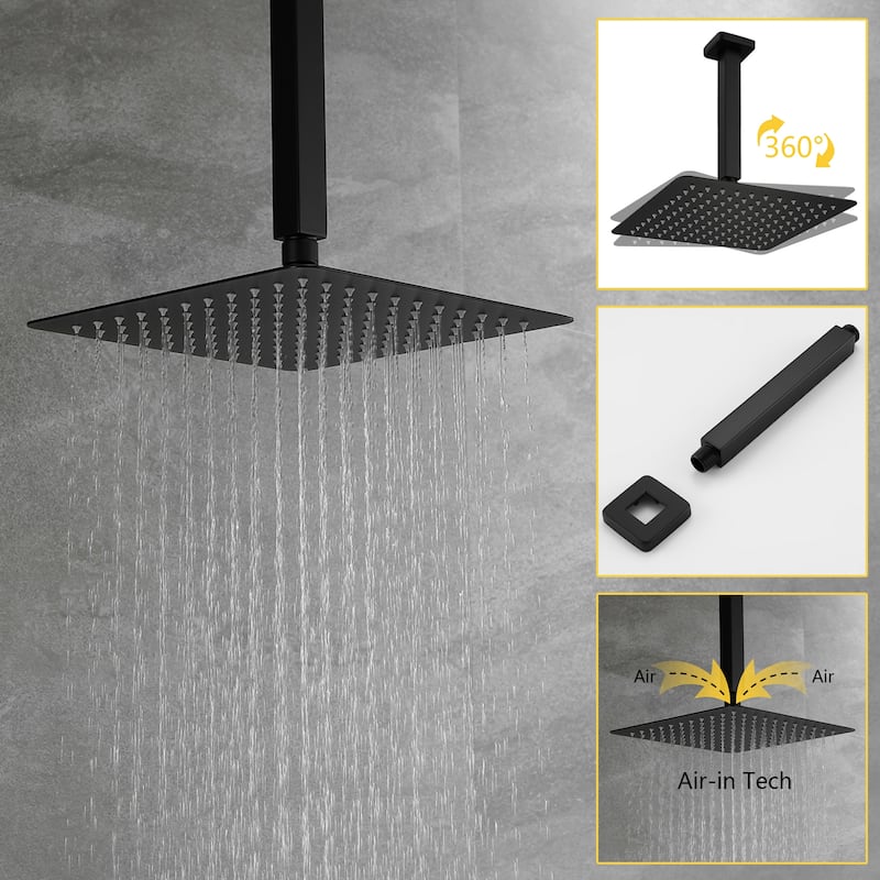 Ceiling Mount Shower Faucet and Tub Faucet with 10 inch Fixed Shower Head
