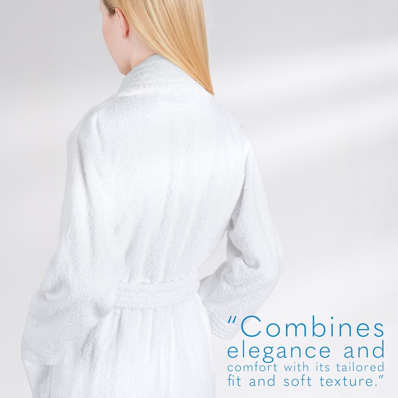 American Soft Linen Women's 100% Cotton Terry Bathrobe - Soft, Absorbent, Quick Dry Turkish Robes for Women