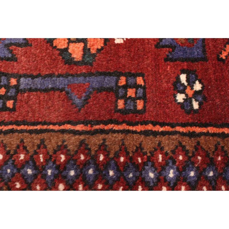ECARPETGALLERY Hand-knotted Konya Anatolian Dark Red Wool Rug - 4'4 x 7'5