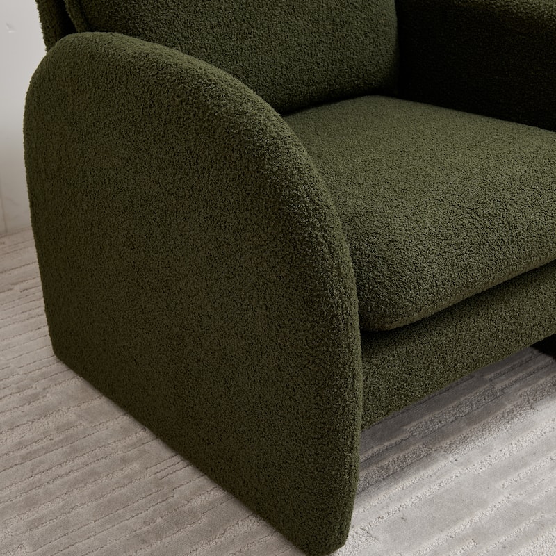 Modern Sherpa Accent Chair, Set of 1