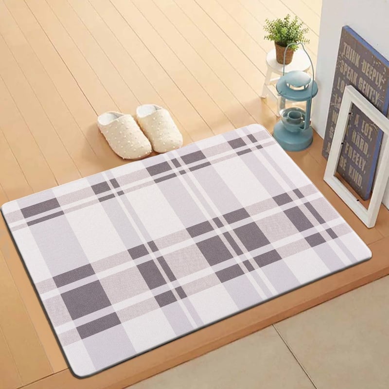 World Rug Gallery Plaid Anti-Fatigue Standing Mat