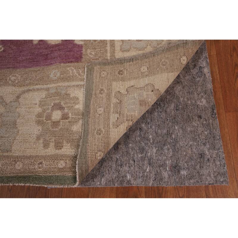 All-Over Floral Oushak Vegetable Dye Area Rug Handmade Wool Carpet - 8'11" x 12'4"