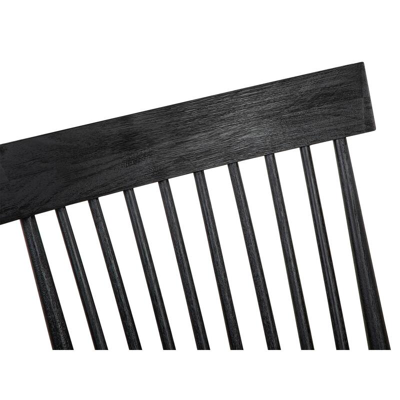 Magnussen Home Harper Springs Forged Iron Windsor Back Upholstered Side Chair Two Pack - 21.5''W x 22.63''D x 37''H