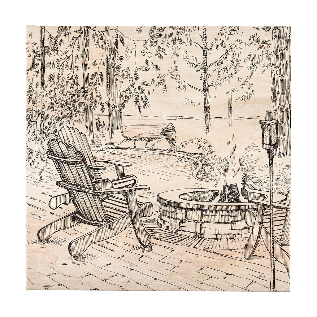 Fireside III (24 x 24) Canvas Art Print