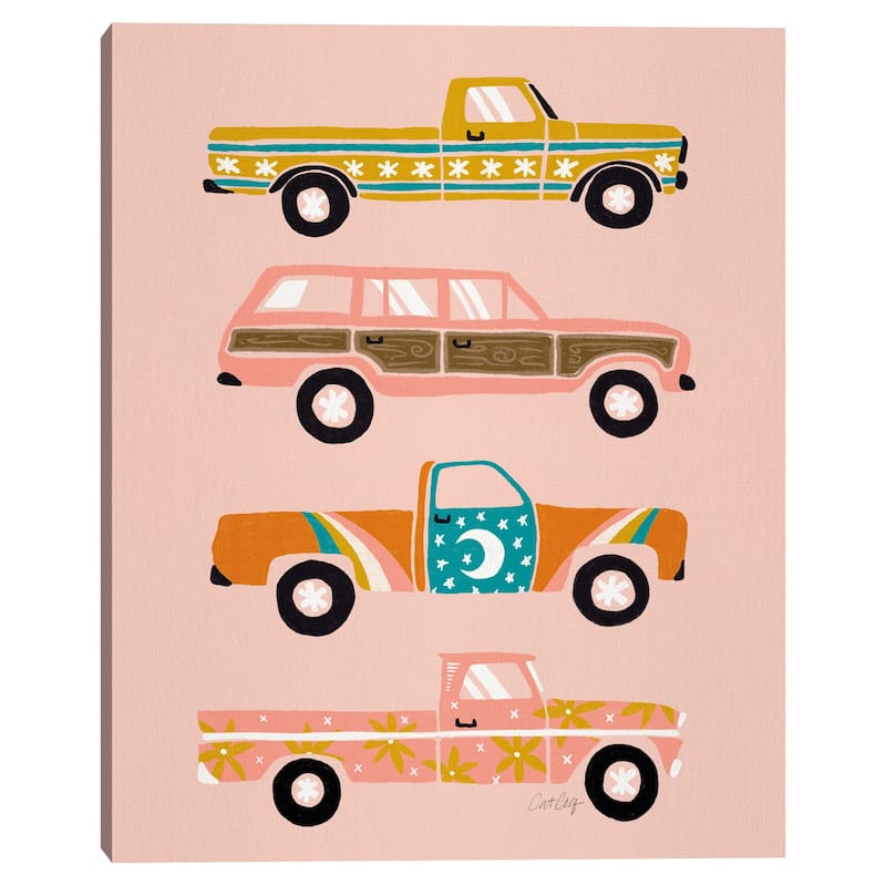 Retro Roads Canvas Art Print