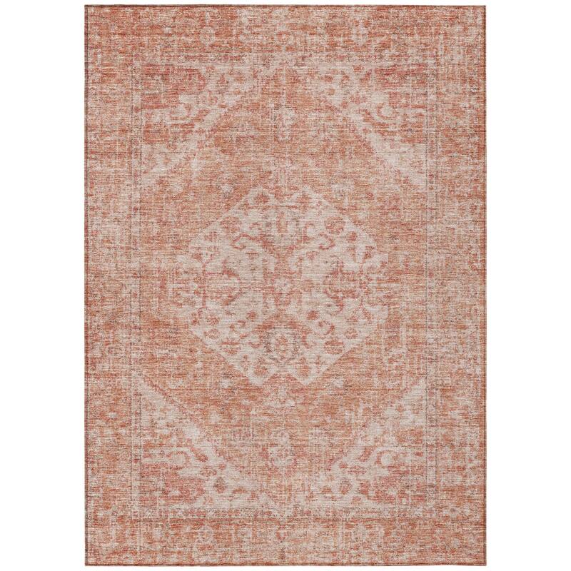 HomeRoots Oriental Traditional Rectangle Outdoor Rug