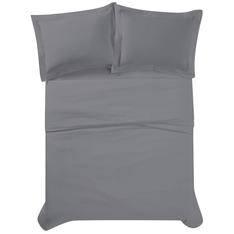 Vince Camuto Solid 400TC Percale 3 Piece Duvet Cover Set