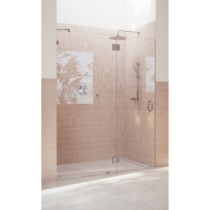 Glass Warehouse 78" x 57.75" Frameless Shower Door - Glass Hinge