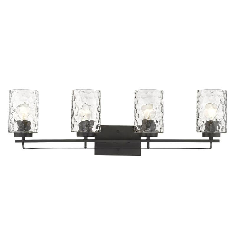 120 Voltage Transitional Flush Mount Vanity Light with Clear Glass Shade and Dimmable Hardwired Fixture