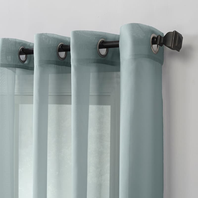 No. 918 Emily Voile Sheer Grommet Curtain Panel- Single Panel