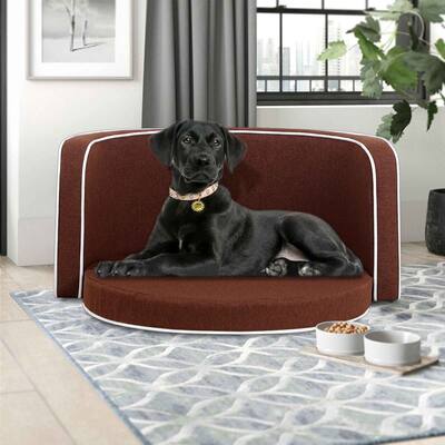 35" Round Pet Sofa, Dog sofa, Dog bed, with Wooden Structure