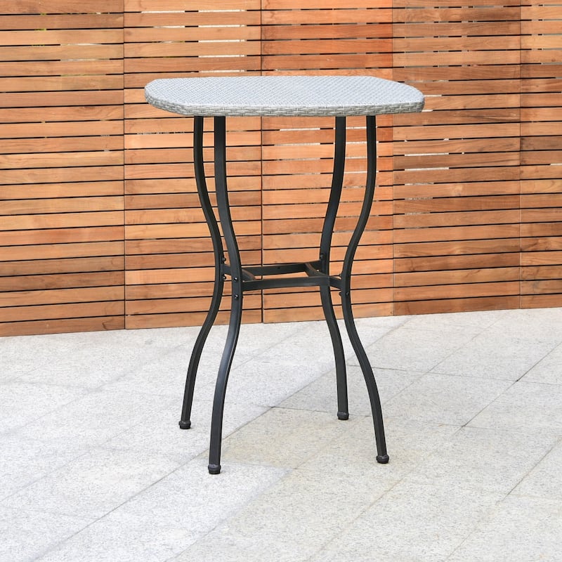 Valencia Resin Wicker/Steel Bar-height Patio Bistro Table