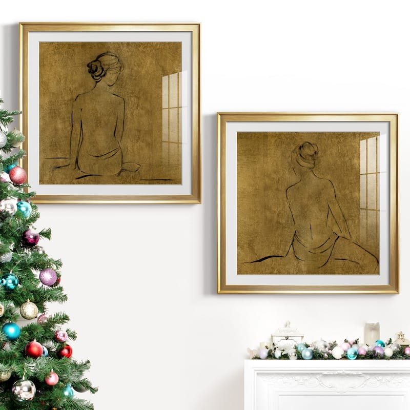 Golden Bather I Premium Framed Print - Ready to Hang