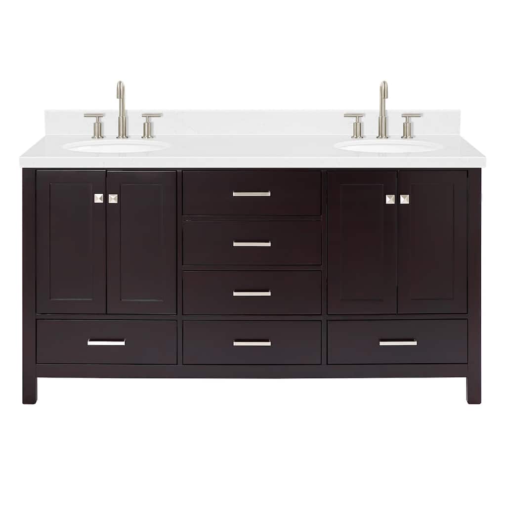 Ariel A066DCQOVO Cambridge 67" Free Standing Double Basin Vanity Set