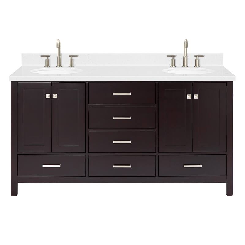 Ariel A066DCQOVO Cambridge 67" Free Standing Double Basin Vanity Set