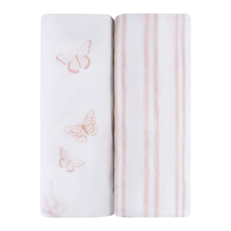 Ely's & Co. Baby Fitted Changing Pad Cover - Cradle Sheet Set - 2 Pack - 32" x 16"