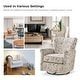 preview thumbnail 27 of 53, HULALA HOME Georg Transitional Floral Fabric Swivel Rocker Chair with Removable Backrest and Rolled Armrest Set of 2