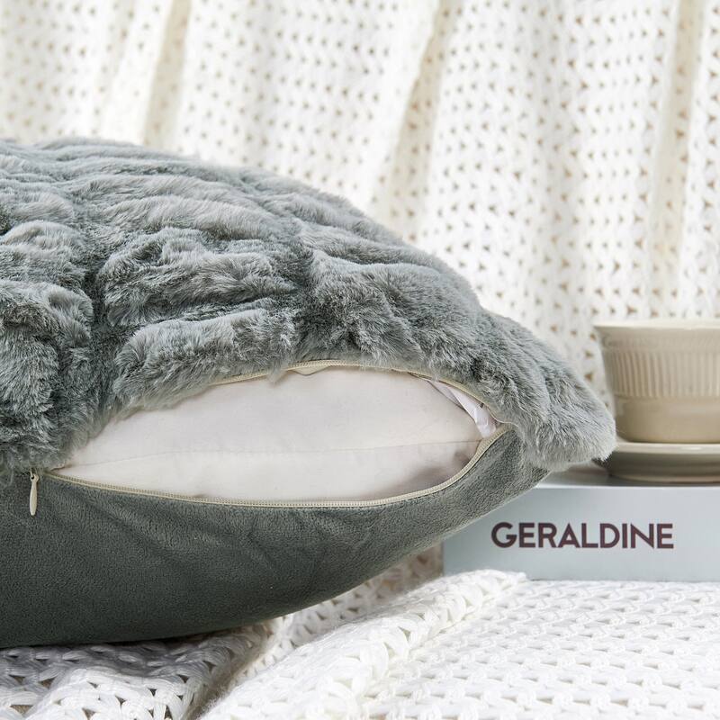 Serenta Shar Pei FauxFur 2 Piece Pillow Shell Set, NO INSERT