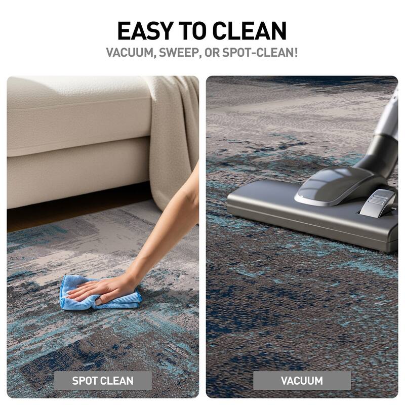 World Rug Gallery Bari Contemporary Abstract Art Area Rug