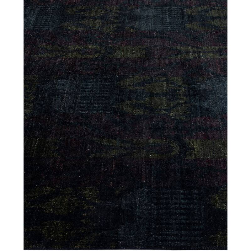 Overdyed One-of-a-Kind Hand-Knotted Area Rug - Black - 5' 0" x 5' 7"