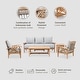 preview thumbnail 6 of 36, Cambridge Casual Carmel 5-Piece Teak Patio Conversation Set