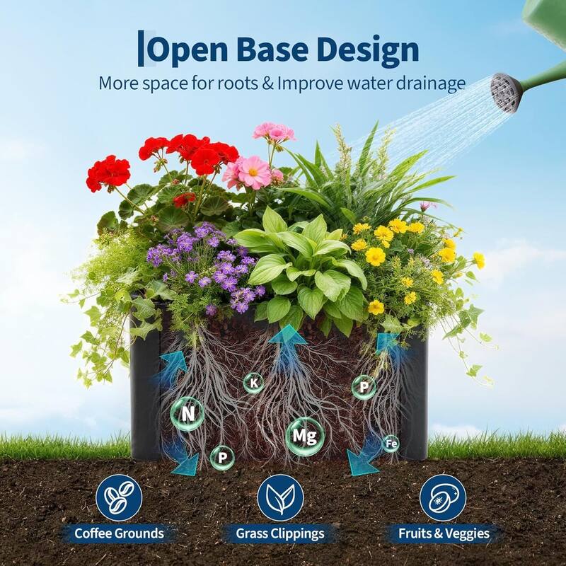 20.47" Modern Raised Garden Bed Planter, Ideal for Yard, Patio, No Base - N/A