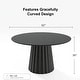 preview thumbnail 43 of 41, Solid Wood Round Dining Table for 4-8 People Nordic style