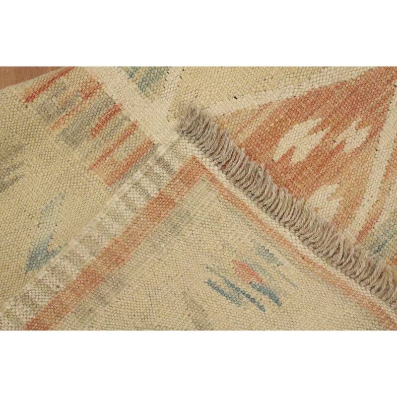 Hand Woven Oriental 100% Wool Carpet Southwestern Tribal Multi-Colored Kilim Area Rug - 4' 9'' X 3' 3''