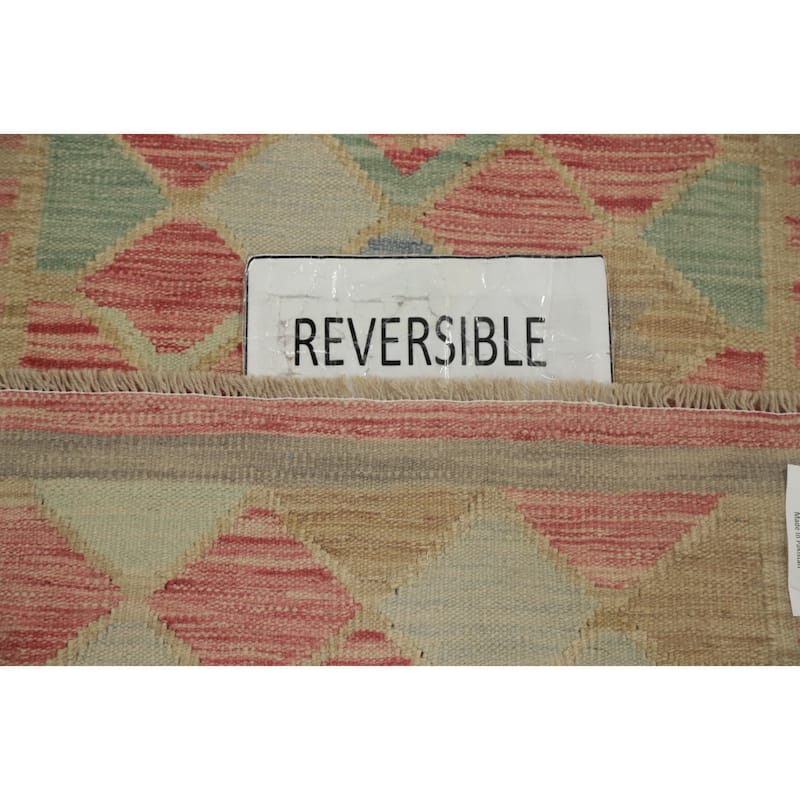 Hand Woven Oriental 100% Wool Carpet Southwestern Modern Multi-Colored Kilim Runner Rug - 7' 11'' X 2' 2''