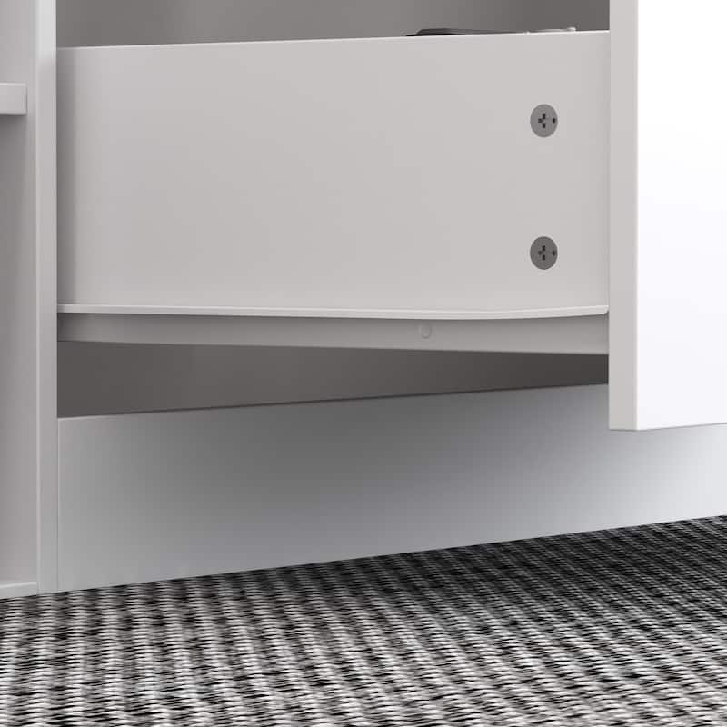 Storage Solution Glass Cosmetic Cabinet with Drawers Dresser Chest