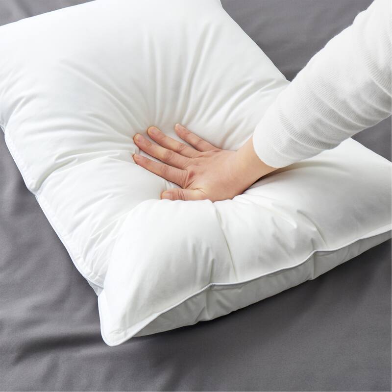 Medium-Firm Soft Premium Feather Bed Pillows Set of 2 - White