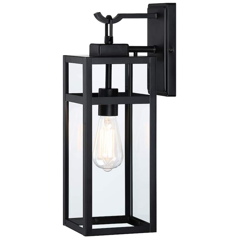 2 Pack Matte Black Outdoor Wall Light - 5.9"x7.76"x17.99"