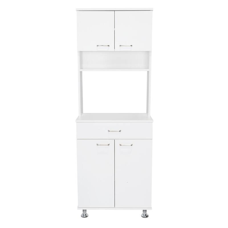 Two Door Cabinets, One Drawer, Four Adjustable Metal Legs