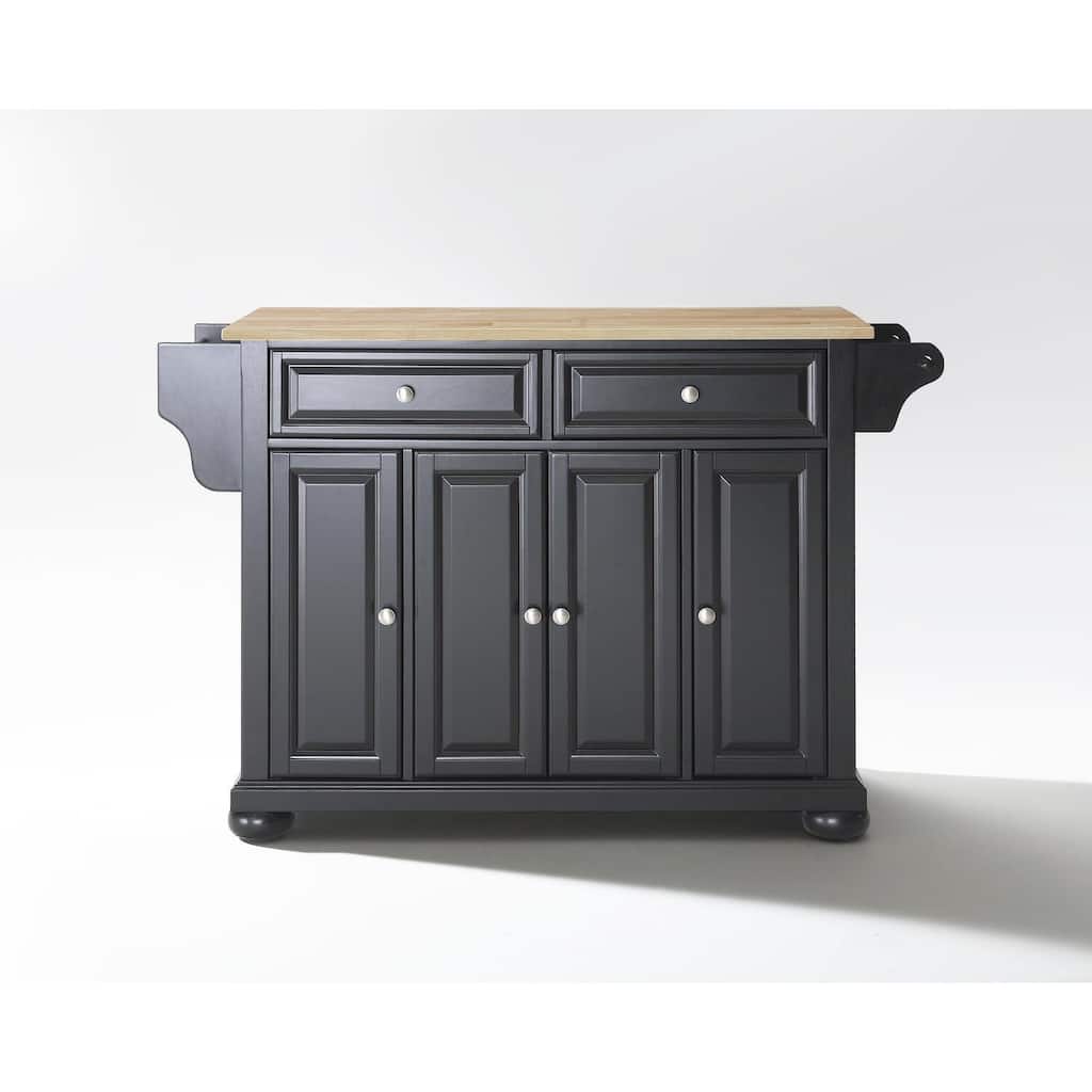 Full Size Kitchen Island Wood Top - Portable Kitchen Cart with Storage & Drawers - Modern Kitchen Furniture
