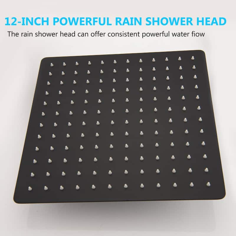 CLihome 12 Inch Wall Mount Shower System Shower Combo Brushed Nickel