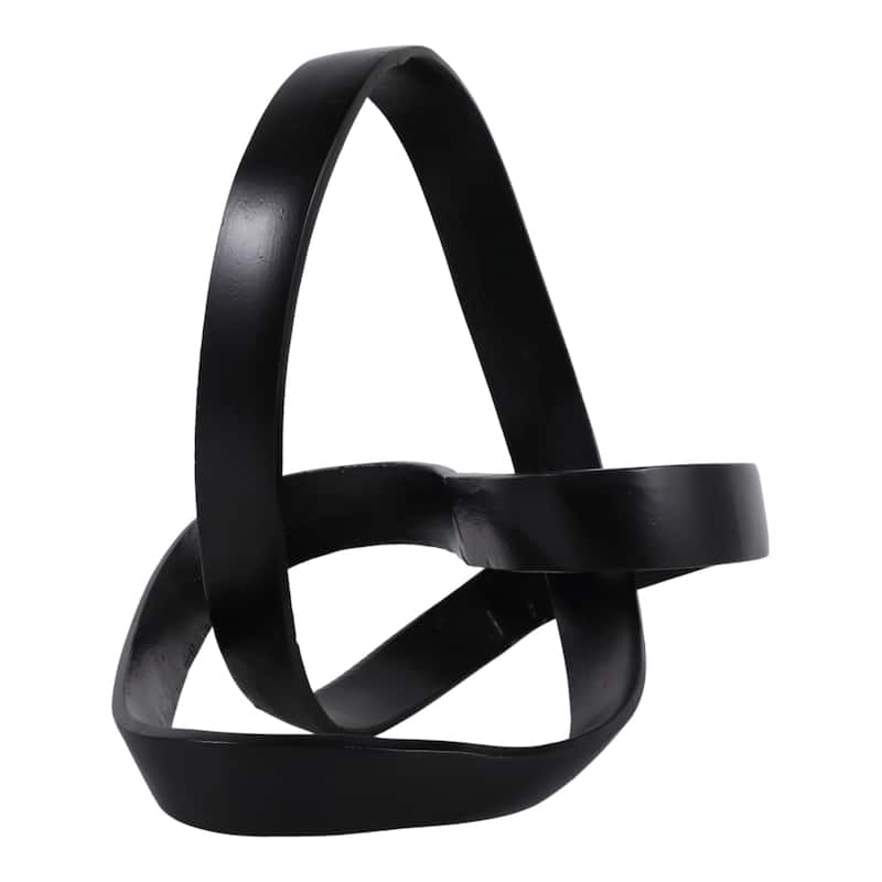 Decorative Aluminum Metal Knot Sculptural - 11"