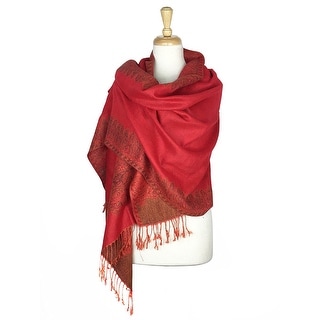 Gorgeous large Leopard print Scarf black /& Beige tones with Red Border