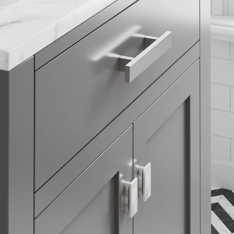 Water Creation Madison 30-inch Cashmere Grey Single Sink Bathroom Vanity