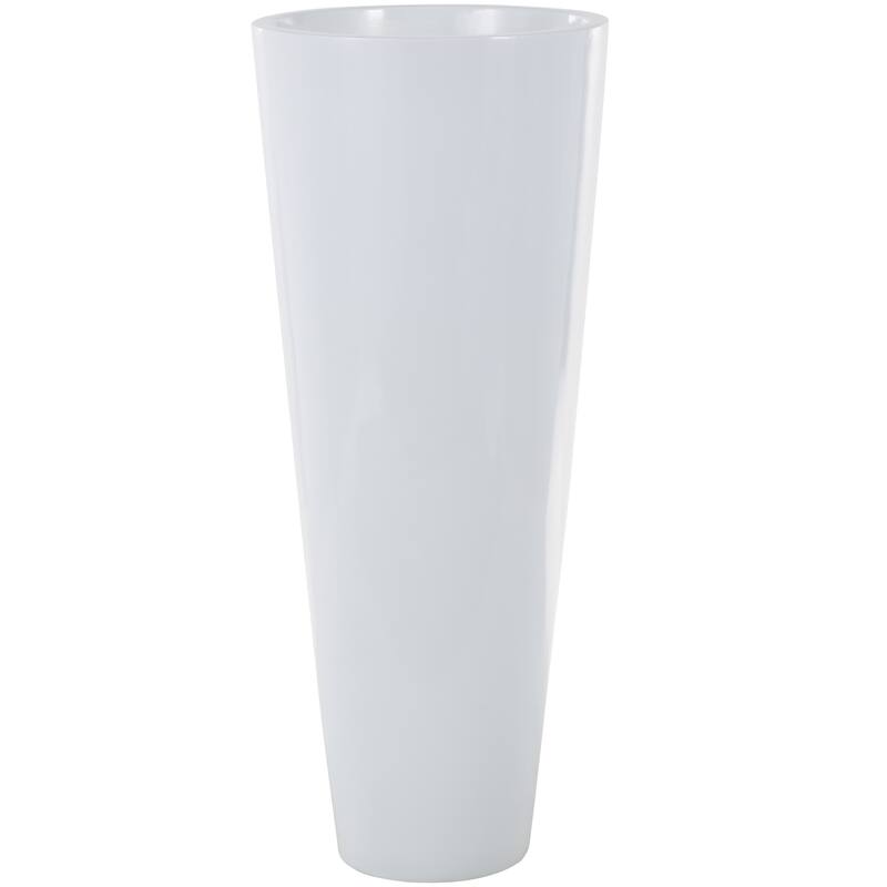 Fiberglass Minimalistic Decorative Vase - White - Roche River Decor - White - 36"H