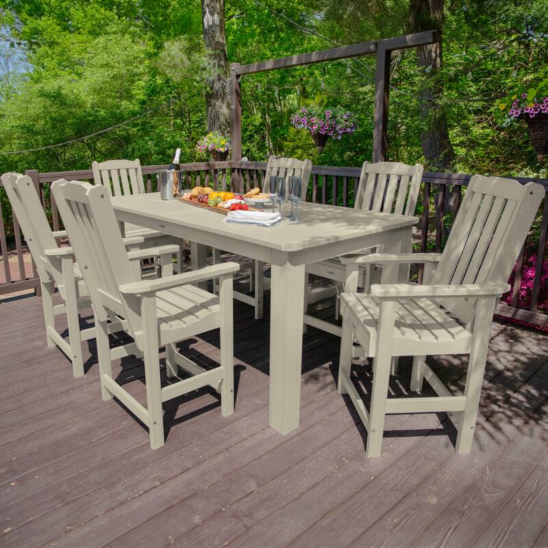 HIGHWOOD 7-Piece Outdoor Dining Set - 42" x 84" Table, Counter-height
