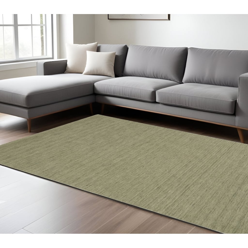 HomeRoots Solid Color Casual Rectangle Area Rug - 119.69 in. x 95.67 in. x 0.59 in.