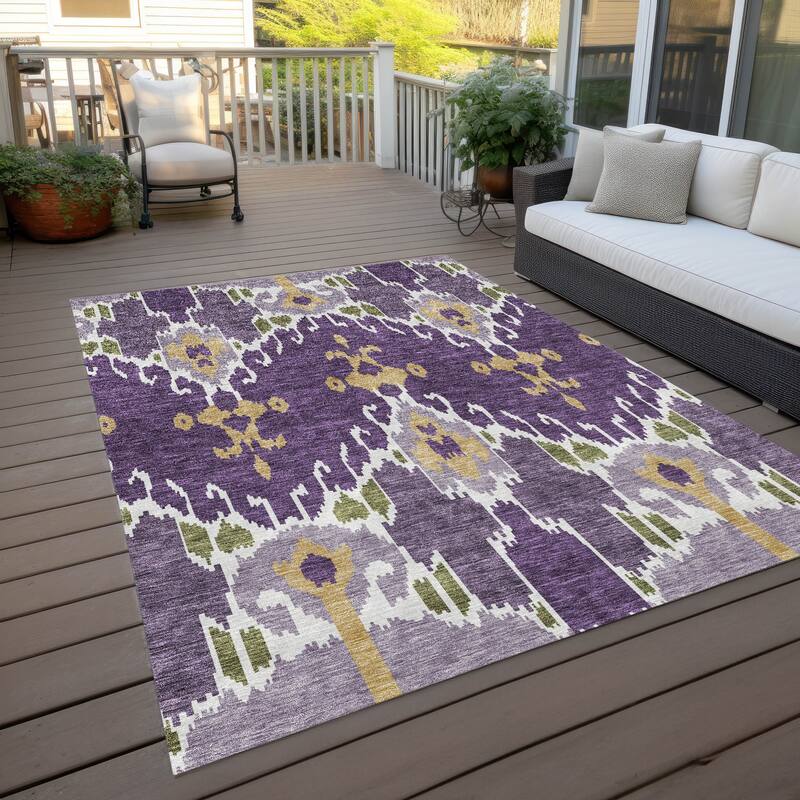 Machine Washable Indoor/ Outdoor Chantille Global Boho Rug