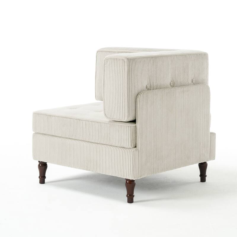 UIXE Corduroy Modular Corner Sofa Lounge Corner Arm Chair