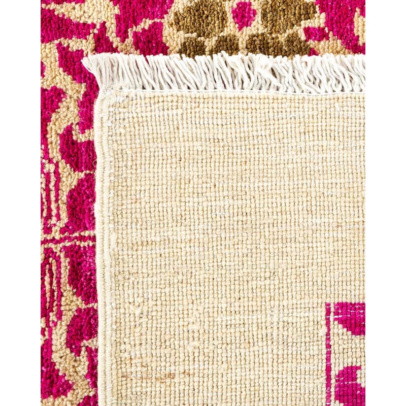 Overton Handknotted Wool Vintage Inspired Contemporary Arts & Crafts Ivory Area Rug - 14' 5" x 11' 7"