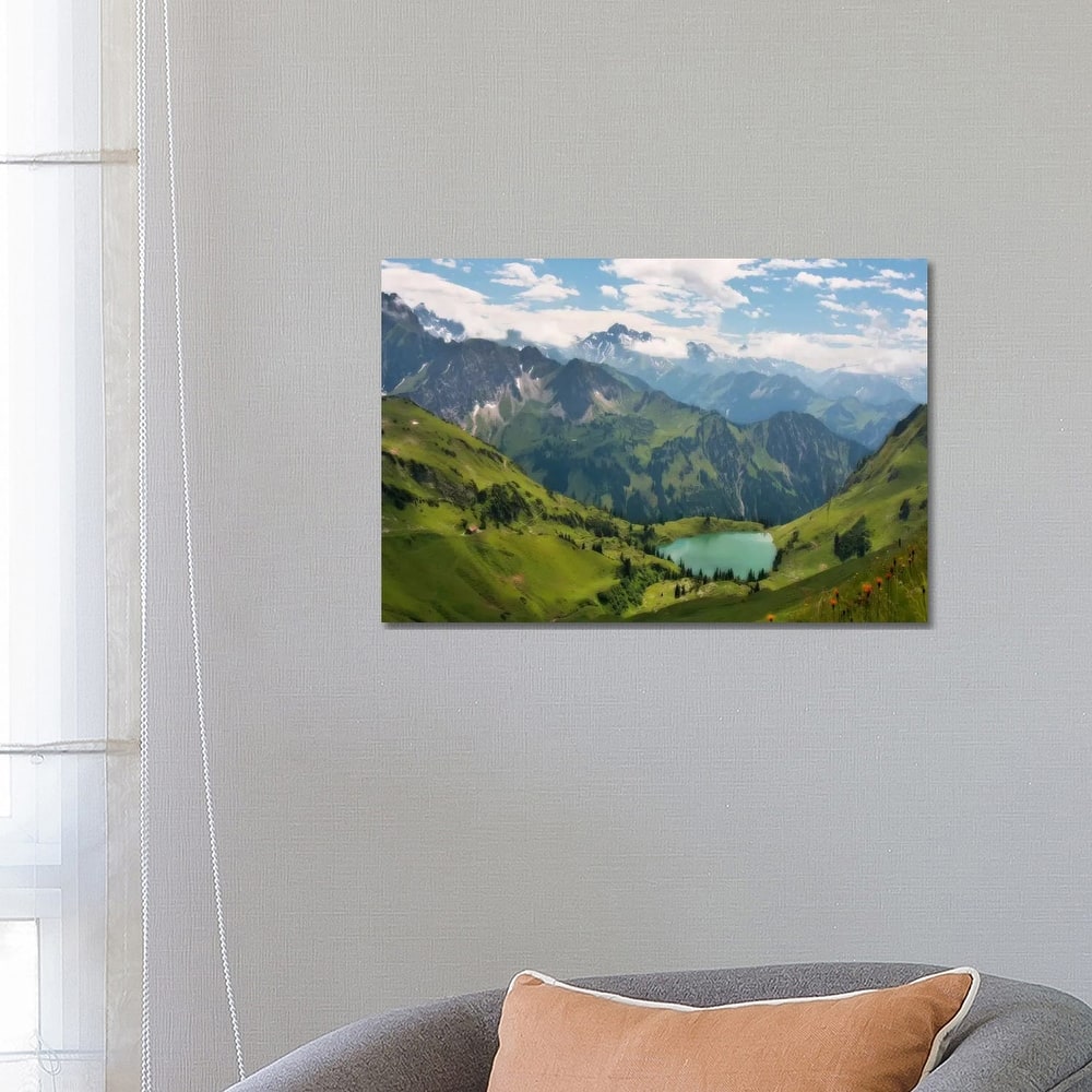 iCanvas "Swiss Alps Spring Mountain Landscape" by Unknown Artist Canvas Print