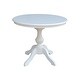 preview thumbnail 10 of 24, 36" Round Top Pedestal Table Dining Height - Antique White