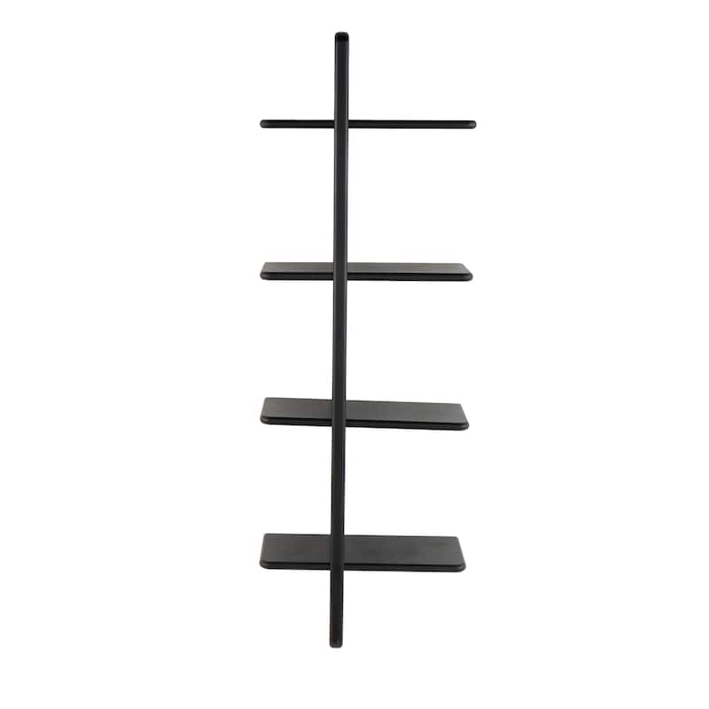 Wood Handmade 8 Shelf Wall Shelf - Light Brown or Black - Roche River Decor